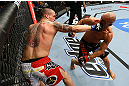 TORONTO, CANADA - SEPTEMBER 22: (L-R) Lance Benoist punches Sean Pierson during their welterweight bout at UFC 152 inside Air Canada Centre on September 22, 2012 in Toronto, Ontario, Canada. (Photo by Al Bello/Zuffa LLC/Zuffa LLC via Getty Images)