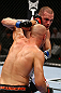 TORONTO, CANADA - SEPTEMBER 22: (L-R) Sean Pierson punches Lance Benoist during their welterweight bout at UFC 152 inside Air Canada Centre on September 22, 2012 in Toronto, Ontario, Canada. (Photo by Al Bello/Zuffa LLC/Zuffa LLC via Getty Images)