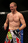 TORONTO, CANADA - SEPTEMBER 22: Evan Dunham smiles after receiving a punch from T.J. Grant during their lightweight bout at UFC 152 inside Air Canada Centre on September 22, 2012 in Toronto, Ontario, Canada. (Photo by Josh Hedges/Zuffa LLC/Zuffa LLC via Getty Images)