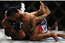 TORONTO, CANADA - SEPTEMBER 22: (R-L) Charles Oliveira delivers an elbow against Cub Swanson during their featherweight bout at UFC 152 inside Air Canada Centre on September 22, 2012 in Toronto, Ontario, Canada. (Photo by Josh Hedges/Zuffa LLC/Zuffa LLC via Getty Images)