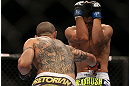 TORONTO, CANADA - SEPTEMBER 22: (L-R) Cub Swanson punches to the body of Charles Oliveira during their featherweight bout at UFC 152 inside Air Canada Centre on September 22, 2012 in Toronto, Ontario, Canada. (Photo by Josh Hedges/Zuffa LLC/Zuffa LLC via Getty Images)