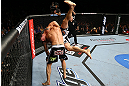 TORONTO, CANADA - SEPTEMBER 22: (L-R) Michael Bisping takes down Brian Stann during their middleweight bout at UFC 152 inside Air Canada Centre on September 22, 2012 in Toronto, Ontario, Canada. (Photo by Al Bello/Zuffa LLC/Zuffa LLC via Getty Images)