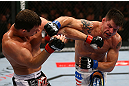 TORONTO, CANADA - SEPTEMBER 22: (R-L) Brian Stann and Michael Bisping trade punches during their middleweight bout at UFC 152 inside Air Canada Centre on September 22, 2012 in Toronto, Ontario, Canada. (Photo by Al Bello/Zuffa LLC/Zuffa LLC via Getty Images)