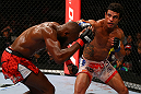 TORONTO, CANADA - SEPTEMBER 22: (R-L) Vitor Belfort punches Jon Jones during their light heavyweight championship bout at UFC 152 inside Air Canada Centre on September 22, 2012 in Toronto, Ontario, Canada. (Photo by Al Bello/Zuffa LLC/Zuffa LLC via Getty Images)