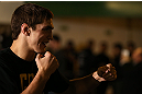 NOTTINGHAM, ENGLAND - SEPTEMBER 26:    John Hathaway works out for the media during an open workout session at Gym Combat on September 26, 2012 in Nottingham, England.  (Photo by Josh Hedges/Zuffa LLC/Zuffa LLC via Getty Images)