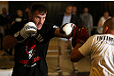 NOTTINGHAM, ENGLAND - SEPTEMBER 26:    Stipe Miocic works out for the media during an open workout session at Gym Combat on September 26, 2012 in Nottingham, England.  (Photo by Josh Hedges/Zuffa LLC/Zuffa LLC via Getty Images)