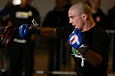 NOTTINGHAM, ENGLAND - SEPTEMBER 26:    Andy Ogle works out for the media during an open workout session at Gym Combat on September 26, 2012 in Nottingham, England.  (Photo by Josh Hedges/Zuffa LLC/Zuffa LLC via Getty Images)
