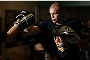NOTTINGHAM, ENGLAND - SEPTEMBER 26:    Stefan Struve works out for the media during an open workout session at Gym Combat on September 26, 2012 in Nottingham, England.  (Photo by Josh Hedges/Zuffa LLC/Zuffa LLC via Getty Images)