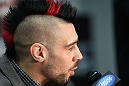 NOTTINGHAM, ENGLAND - SEPTEMBER 27:  Dan Hardy interacts with media during a UFC press conference at the Hilton Hotel on September 27, 2012 in Nottingham, England.  (Photo by Josh Hedges/Zuffa LLC/Zuffa LLC via Getty Images)