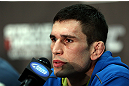 NOTTINGHAM, ENGLAND - SEPTEMBER 27:  Amir Sadollah interacts with media during a UFC press conference at the Hilton Hotel on September 27, 2012 in Nottingham, England.  (Photo by Josh Hedges/Zuffa LLC/Zuffa LLC via Getty Images)