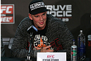 NOTTINGHAM, ENGLAND - SEPTEMBER 27:  Stefan Struve interacts with media during a UFC press conference at the Hilton Hotel on September 27, 2012 in Nottingham, England.  (Photo by Josh Hedges/Zuffa LLC/Zuffa LLC via Getty Images)
