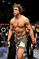 NOTTINGHAM, ENGLAND - SEPTEMBER 29:  Kyle Kingsbury enters the Octagon before his light heavyweight fight against Jimi Manuwa at the UFC on Fuel TV event at Capital FM Arena on September 29, 2012 in Nottingham, England.  (Photo by Josh Hedges/Zuffa LLC/Zuffa LLC via Getty Images)