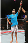 NOTTINGHAM, ENGLAND - SEPTEMBER 29:  Che Mills reacts after defeating Duane Ludwig during their welterweight fight at the UFC on Fuel TV event at Capital FM Arena on September 29, 2012 in Nottingham, England.  (Photo by Josh Hedges/Zuffa LLC/Zuffa LLC via Getty Images)