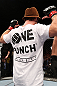 NOTTINGHAM, ENGLAND - SEPTEMBER 29:  Brad Pickett reacts after knocking out Yves Jabouin during their bantamweight fight at the UFC on Fuel TV event at Capital FM Arena on September 29, 2012 in Nottingham, England.  (Photo by Josh Hedges/Zuffa LLC/Zuffa LLC via Getty Images)