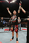 NOTTINGHAM, ENGLAND - SEPTEMBER 29:  Dan Hardy reacts after defeating Amir Sadollah during their welterweight fight at the UFC on Fuel TV event at Capital FM Arena on September 29, 2012 in Nottingham, England.  (Photo by Josh Hedges/Zuffa LLC/Zuffa LLC via Getty Images)