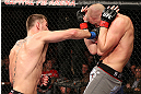 NOTTINGHAM, ENGLAND - SEPTEMBER 29:  (L-R) Stipe Miocic punches Strefan Struve during their heavyweight fight at the UFC on Fuel TV event at Capital FM Arena on September 29, 2012 in Nottingham, England.  (Photo by Josh Hedges/Zuffa LLC/Zuffa LLC via Getty Images)