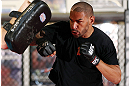 MINNEAPOLIS, MN - OCTOBER 02:  Jay Hieron works out for media and fans during an open training session at Cellar Kickboxing and Martial Arts on October 2, 2012 in Minneapolis, Minnesota.  (Photo by Josh Hedges/Zuffa LLC/Zuffa LLC via Getty Images)