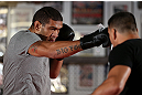 MINNEAPOLIS, MN - OCTOBER 02:  Antonio "Bigfoot" Silva works out for media and fans during an open training session at Cellar Kickboxing and Martial Arts on October 2, 2012 in Minneapolis, Minnesota.  (Photo by Josh Hedges/Zuffa LLC/Zuffa LLC via Getty Images)