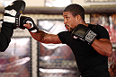 MINNEAPOLIS, MN - OCTOBER 02:  Marcus LeVesseur works out for media and fans during an open training session at Cellar Kickboxing and Martial Arts on October 2, 2012 in Minneapolis, Minnesota.  (Photo by Josh Hedges/Zuffa LLC/Zuffa LLC via Getty Images)