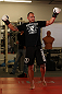 MINNEAPOLIS, MN - OCTOBER 02:  Travis Browne works out for media and fans during an open training session at Cellar Kickboxing and Martial Arts on October 2, 2012 in Minneapolis, Minnesota.  (Photo by Josh Hedges/Zuffa LLC/Zuffa LLC via Getty Images)