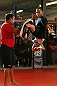 MINNEAPOLIS, MN - OCTOBER 02:  John Dodson works out for media and fans during an open training session at Cellar Kickboxing and Martial Arts on October 2, 2012 in Minneapolis, Minnesota.  (Photo by Josh Hedges/Zuffa LLC/Zuffa LLC via Getty Images)