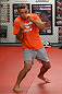 MINNEAPOLIS, MN - OCTOBER 02:  Jacob Volkmann works out for media and fans during an open training session at Cellar Kickboxing and Martial Arts on October 2, 2012 in Minneapolis, Minnesota.  (Photo by Josh Hedges/Zuffa LLC/Zuffa LLC via Getty Images)
