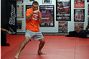MINNEAPOLIS, MN - OCTOBER 02:  Jacob Volkmann works out for media and fans during an open training session at Cellar Kickboxing and Martial Arts on October 2, 2012 in Minneapolis, Minnesota.  (Photo by Josh Hedges/Zuffa LLC/Zuffa LLC via Getty Images)