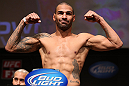 MINNEAPOLIS, MN - OCTOBER 04:  Jay Hieron weighs in during the UFC on FX weigh in at Pantages Theater on October 4, 2012 in Minneapolis, Minnesota.  (Photo by Josh Hedges/Zuffa LLC/Zuffa LLC via Getty Images)