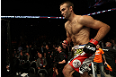 MINNEAPOLIS, MN - OCTOBER 05:  Jacob Volkmann enters the Octagon before his lightweight fight against Shane Roller at the UFC on FX event at Target Center on October 5, 2012 in Minneapolis, Minnesota.  (Photo by Josh Hedges/Zuffa LLC/Zuffa LLC via Getty Images)