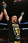MINNEAPOLIS, MN - OCTOBER 05:  Mike Pierce reacts after knocking out Aaron Simpson during their welterweight fight at the UFC on FX event at Target Center on October 5, 2012 in Minneapolis, Minnesota.  (Photo by Josh Hedges/Zuffa LLC/Zuffa LLC via Getty Images)