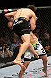 MINNEAPOLIS, MN - OCTOBER 05:  (R-L) Jay Hieron attempts to take down Jake Ellenberger during their welterweight fight at the UFC on FX event at Target Center on October 5, 2012 in Minneapolis, Minnesota.  (Photo by Josh Hedges/Zuffa LLC/Zuffa LLC via Getty Images)