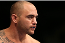 MINNEAPOLIS, MN - OCTOBER 05:  Travis Browne stands in the Octagon before his heavyweight fight against Antonio "Bigfoot" Silva at the UFC on FX event at Target Center on October 5, 2012 in Minneapolis, Minnesota.  (Photo by Josh Hedges/Zuffa LLC/Zuffa LLC via Getty Images)