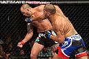 MINNEAPOLIS, MN - OCTOBER 05:  (R-L) Antonio Silva lands the knockout punch against Travis Browne during their heavyweight fight at the UFC on FX event at Target Center on October 5, 2012 in Minneapolis, Minnesota.  (Photo by Josh Hedges/Zuffa LLC/Zuffa LLC via Getty Images)