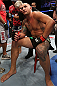 MINNEAPOLIS, MN - OCTOBER 05:  Travis Browne sits in the Octagon after being knocked out by Antonio Silva during their heavyweight fight at the UFC on FX event on October 5, 2012 in Minneapolis, Minnesota.  (Photo by Josh Hedges/Zuffa LLC/Zuffa LLC via Getty Images)