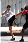 RIO DE JANEIRO, BRAZIL - OCTOBER 10:  Erick Silva works out for fans and media during an open training session ahead of UFC 153 at Arcos da Lapa: Praca Cardeal Camara on October 10, 2012 in Rio de Janeiro, Brazil.  (Photo by Josh Hedges/Zuffa LLC/Zuffa LLC via Getty Images)