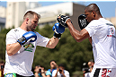 RIO DE JANEIRO, BRAZIL - OCTOBER 10:  Fabio Maldonado works out for fans and media during an open training session ahead of UFC 153 at Arcos da Lapa: Praca Cardeal Camara on October 10, 2012 in Rio de Janeiro, Brazil.  (Photo by Josh Hedges/Zuffa LLC/Zuffa LLC via Getty Images)