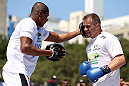 RIO DE JANEIRO, BRAZIL - OCTOBER 10:  Fabio Maldonado works out for fans and media during an open training session ahead of UFC 153 at Arcos da Lapa: Praca Cardeal Camara on October 10, 2012 in Rio de Janeiro, Brazil.  (Photo by Josh Hedges/Zuffa LLC/Zuffa LLC via Getty Images)