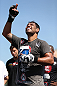 RIO DE JANEIRO, BRAZIL - OCTOBER 10:  Antonio Rodrigo "Minotauro" Nogeuira works out for fans and media during an open training session ahead of UFC 153 at Arcos da Lapa: Praca Cardeal Camara on October 10, 2012 in Rio de Janeiro, Brazil.  (Photo by Josh Hedges/Zuffa LLC/Zuffa LLC via Getty Images)