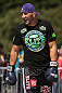 RIO DE JANEIRO, BRAZIL - OCTOBER 10:  Glover Teixeira works out for fans and media during an open training session ahead of UFC 153 at Arcos da Lapa: Praca Cardeal Camara on October 10, 2012 in Rio de Janeiro, Brazil.  (Photo by Josh Hedges/Zuffa LLC/Zuffa LLC via Getty Images)