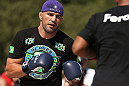 RIO DE JANEIRO, BRAZIL - OCTOBER 10:  Glover Teixeira works out for fans and media during an open training session ahead of UFC 153 at Arcos da Lapa: Praca Cardeal Camara on October 10, 2012 in Rio de Janeiro, Brazil.  (Photo by Josh Hedges/Zuffa LLC/Zuffa LLC via Getty Images)