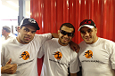Trip "parada dura", Renan Bar&atilde;o (campe&atilde;o peso galo interino), Jos&eacute; Aldo (campe&atilde;o peso pena) e Daniel Sarafian (Participante do TUF Brasil)
