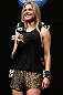 RIO DE JANEIRO, BRAZIL - OCTOBER 12:  UFC reporter Paula Sack hosts a Q&A session with fighters Lyoto Machida and Jose Aldo before the UFC 153 weigh in at HSBC Arena on October 12, 2012 in Rio de Janeiro, Brazil.  (Photo by Josh Hedges/Zuffa LLC/Zuffa LLC via Getty Images)