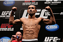 RIO DE JANEIRO, BRAZIL - OCTOBER 12:  Diego Brandao weighs in during the UFC 153 weigh in at HSBC Arena on October 12, 2012 in Rio de Janeiro, Brazil.  (Photo by Josh Hedges/Zuffa LLC/Zuffa LLC via Getty Images)