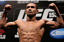 RIO DE JANEIRO, BRAZIL - OCTOBER 12:  Diego Brandao weighs in during the UFC 153 weigh in at HSBC Arena on October 12, 2012 in Rio de Janeiro, Brazil.  (Photo by Josh Hedges/Zuffa LLC/Zuffa LLC via Getty Images)