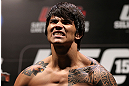 RIO DE JANEIRO, BRAZIL - OCTOBER 12:  Erick Silva weighs in during the UFC 153 weigh in at HSBC Arena on October 12, 2012 in Rio de Janeiro, Brazil.  (Photo by Josh Hedges/Zuffa LLC/Zuffa LLC via Getty Images)