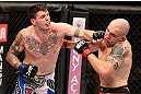 RIO DE JANEIRO, BRAZIL - OCTOBER 13:  (L-R) Chris Camozzi punches Luiz Cane during their middleweight fight at UFC 153 inside HSBC Arena on October 13, 2012 in Rio de Janeiro, Brazil.  (Photo by Josh Hedges/Zuffa LLC/Zuffa LLC via Getty Images)