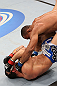 RIO DE JANEIRO, BRAZIL - OCTOBER 13:  (R-L) Francisco Trinaldo punches Gleison Tibau during their lightweight fight at UFC 153 inside HSBC Arena on October 13, 2012 in Rio de Janeiro, Brazil.  (Photo by Josh Hedges/Zuffa LLC/Zuffa LLC via Getty Images)