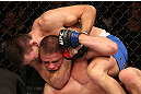 RIO DE JANEIRO, BRAZIL - OCTOBER 13:  (R-L) Demian Maia secures a rear choke submission against Rick Story during their welterweight fight at UFC 153 inside HSBC Arena on October 13, 2012 in Rio de Janeiro, Brazil.  (Photo by Josh Hedges/Zuffa LLC/Zuffa LLC via Getty Images)