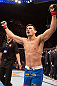 RIO DE JANEIRO, BRAZIL - OCTOBER 13:  Demian Maia reacts after defeating Rick Story during their welterweight fight at UFC 153 inside HSBC Arena on October 13, 2012 in Rio de Janeiro, Brazil.  (Photo by Josh Hedges/Zuffa LLC/Zuffa LLC via Getty Images)