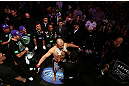 RIO DE JANEIRO, BRAZIL - OCTOBER 13:  Glover Teixeira prepares to enter the Octagon before his light heavyweight fight against Fabio Maldonado at UFC 153 inside HSBC Arena on October 13, 2012 in Rio de Janeiro, Brazil.  (Photo by Josh Hedges/Zuffa LLC/Zuffa LLC via Getty Images)